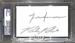 Frank Lucas & Richie Roberts Signed Index Card PSA/DNA COA American Gangster