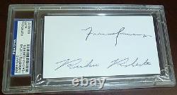 Frank Lucas & Richie Roberts Signed Index Card PSA/DNA COA American Gangster