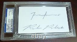 Frank Lucas & Richie Roberts Signed Index Card PSA/DNA COA American Gangster