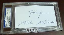 Frank Lucas & Richie Roberts Signed Index Card PSA/DNA COA American Gangster