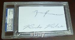 Frank Lucas & Richie Roberts Signed Index Card PSA/DNA COA American Gangster