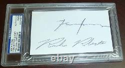 Frank Lucas & Richie Roberts Signed Index Card PSA/DNA COA American Gangster