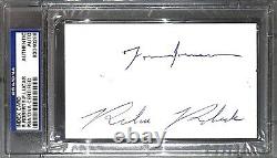 Frank Lucas & Richie Roberts Signed Index Card PSA/DNA COA American Gangster