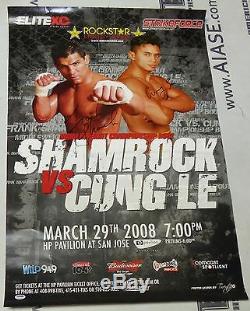 Frank Shamrock & Cung Le Signed 2008 StrikeForce MMA Poster PSA/DNA COA UFC Auto