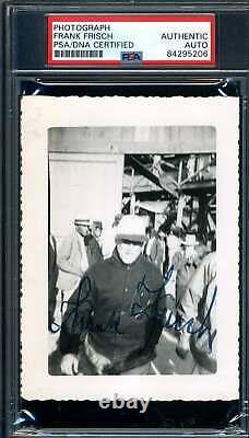 Frankie Frisch PSA DNA Coa Signed 1950`s Original Photo Autograph
