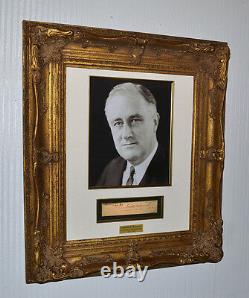 Franklin Roosevelt, FDR Signed Autograph, COA, UACC, PSA/DNA Guaranteed, FRAME