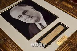 Franklin Roosevelt, FDR Signed Autograph, COA, UACC, PSA/DNA Guaranteed, FRAME