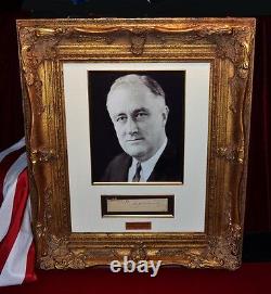 Franklin Roosevelt, FDR Signed Autograph, COA, UACC, PSA/DNA Guaranteed, FRAME