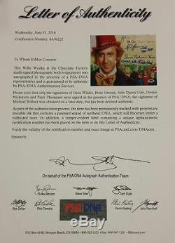 GENE WILDER + Willy Wonka Kids Cast x6 signed 8x10 Photo PSA/DNA COA LOA