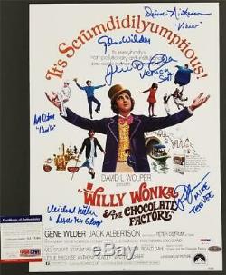 GENE WILDER + Willy Wonka Kids x6 Cast signed 12x18 #5 Photo 6 (A) PSA/DNA COA