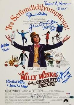 GENE WILDER + Willy Wonka Kids x6 Cast signed 12x18 #5 Photo 6 (A) PSA/DNA COA