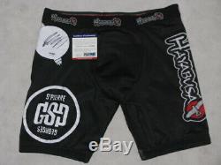 GEORGES RUSH ST PIERRE'GSP' Hand Signed Trunks/ Shorts XL UFC+ PSA DNA COA
