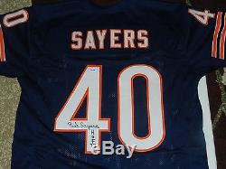 Gale Sayers SIGNED Chicago Bears Jersey With HOF 77 PSA DNA COA and HOLO