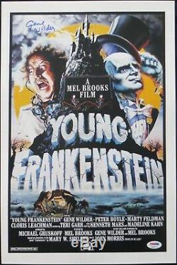 Gene Wilder Authentic Signed Young Frankenstein 12x18 Poster PSA/DNA ITP COA