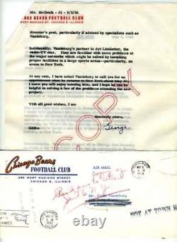 George Halas PSA DNA Signed Coa Rare Letter Bears Autograph