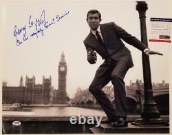 George Lazenby signed 007 James Bond 16x20 Photo #1 + INSCRIPTION PSA/DNA COA
