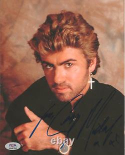 George Michael REAL hand SIGNED 8x10 Photo PSA/DNA COA Autographed