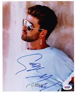 George Michael Signed 8x10 Photo Authentic Autograph Wham Psa/dna Coa Aa32988