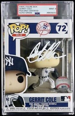 Gerrit Cole Signed Funko Pop #72 Psa/dna Coa Encapsulated Auto Mint 9 Yankees