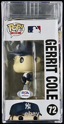 Gerrit Cole Signed Funko Pop #72 Psa/dna Coa Encapsulated Auto Mint 9 Yankees