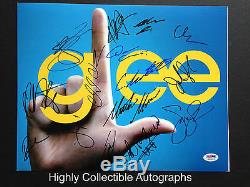 Glee Cast 15 Signed 11x14 Photo Autograph Psa Dna Coa Loa Cory Monteith