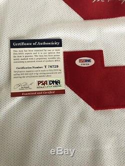 Gordie Howe Autographed White Reebok jersey PSA/DNA COA