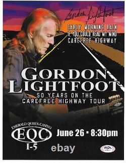 Gordon Lightfoot Signed 8 1/2x11 Photo Poster Autographed PSA/DNA COA