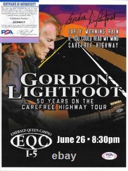 Gordon Lightfoot Signed 8 1/2x11 Photo Poster Autographed PSA/DNA COA