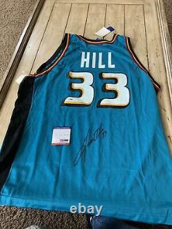 Grant Hill Autographed/Signed Jersey PSA/DNA COA Detroit Pistons