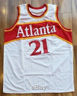 HOF Dominique Wilkins Atlanta Hawks Signed Auto White XL Jersey PSA/DNA COA