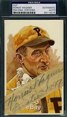 HONUS WAGNER PSA DNA Coa Autograph Perez Steele Cut Hand Signed Authentic