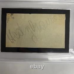 Hedy Lamarr SIGNED CARD SLAB AUTOGRAPH PSA COA PSA/DNA