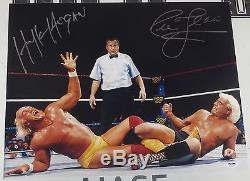 Hulk Hogan & Ric Flair Signed WWE 16x20 Photo PSA/DNA COA Picture Autograph WCW