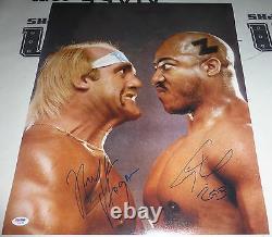 Hulk Hogan & Zeus Signed WWE No Holds Barred 16x20 Photo PSA/DNA COA Tiny Lister