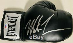 Iron Mike Tyson Signed Black Everlast Boxing Glove Auto PSA DNA COA