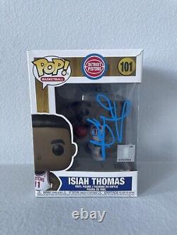 Isiah Thomas Signed Funko Pop #101 Detroit Pistons PSA/DNA COA
