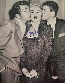 JERRY LEWIS Signed 11x14 with MARILYN MONROE & DEAN MARTIN AUTO PSA/DNA COA