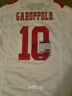 JIMMY GAROPPOLO Signed 49ers White Nike Jersey PSA/DNA COA. SUPERBOWL QB
