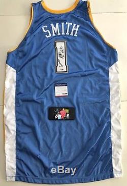 JR Smith Game Used / Signed Denver Nuggets Jersey PSA DNA COA #1 EXACT PROOF NBA