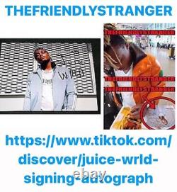 JUICE WRLD SIGNED AUTOGRAPHED 8X10 Photo PSA/DNA COA Slab Photo Proof