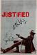 Justified Cast Signed 12x18 Photo Buckley + Anderson + Rapaport Psa/dna Coa
