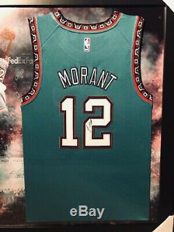 Ja Morant Signed Jersey Framed PSA/DNA LOA COA Memphis Grizzlies Rare! Roy