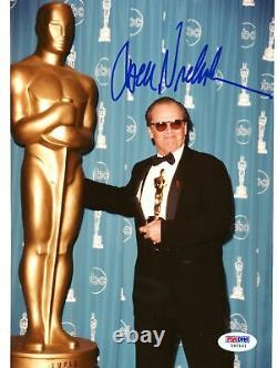 Jack Nicholson Signed 8x10 Photograph Next to Oscar Autographed PSA DNA COA