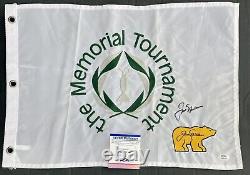 Jack Nicklaus Signed Autographed The Memorial LE Flag Psa/Dna Coa Golden Bear