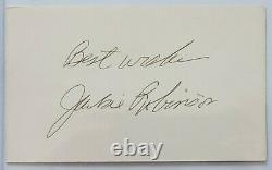 Jackie Robinson PSA/DNA cert #AJ08203 (d. 1972) AUTOGRAPHED 3x5 Index Card
