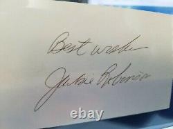 Jackie Robinson PSA/DNA cert #AJ08203 (d. 1972) AUTOGRAPHED 3x5 Index Card