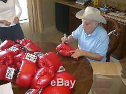 Jake LaMotta Signed Everlast Boxing Glove PSA/DNA COA L Auto'd Raging Bull Red