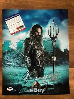 Jason Momoa James Wan Aquaman Autographed Signed 11x14 Photo Poster PSA/DNA COA