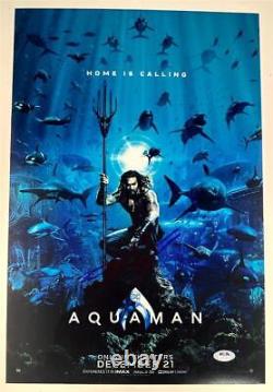 Jason Momoa signed Aquaman 12x18 photo poster autograph PSA/DNA COA