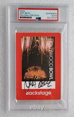 Jeff Beck Signed Psa/dna Coa Slabbed Pass Music Yardbirds Band Autographed Psa